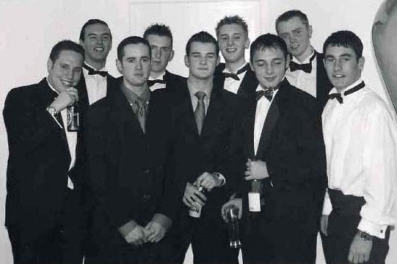 Anthony and friends at the 2001 Freshers Ball